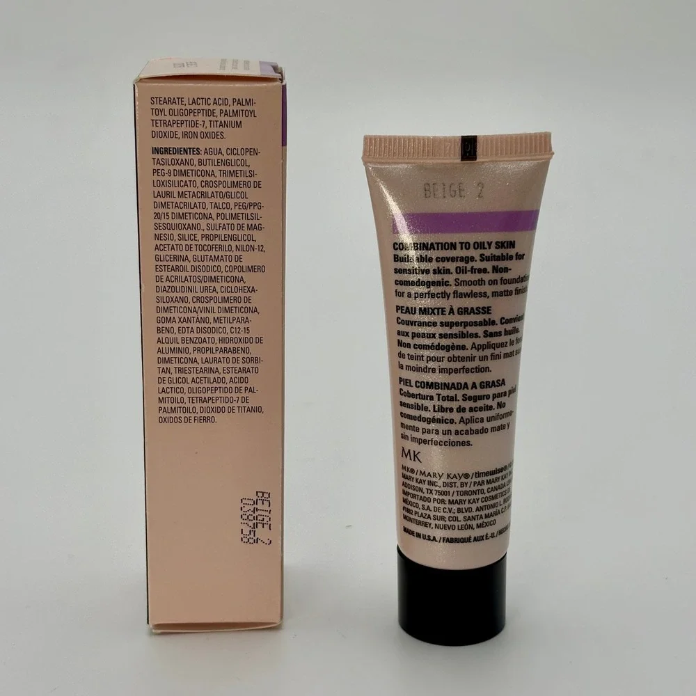 Mary Kay TimeWise Matte-Wear Liquid Foundation Beige 2 Combination Oily Skin 1oz